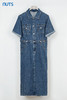 NUTS秋季新款时尚百搭复古水洗牛仔连衣裙女331103360 商品缩略图5
