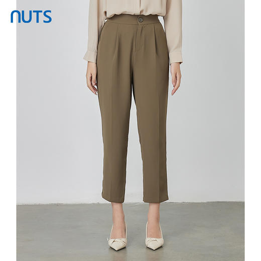 NUTS秋季新款时尚气质通勤风宽松显瘦阔腿休闲长裤女231073212 商品图2