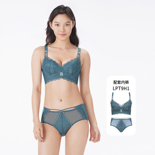 都市丽人调整型内衣舒软挺塑塑身文胸蕾丝AB:加加厚C:薄塑身内衣5/8杯五排扣LJTAH1 商品图4