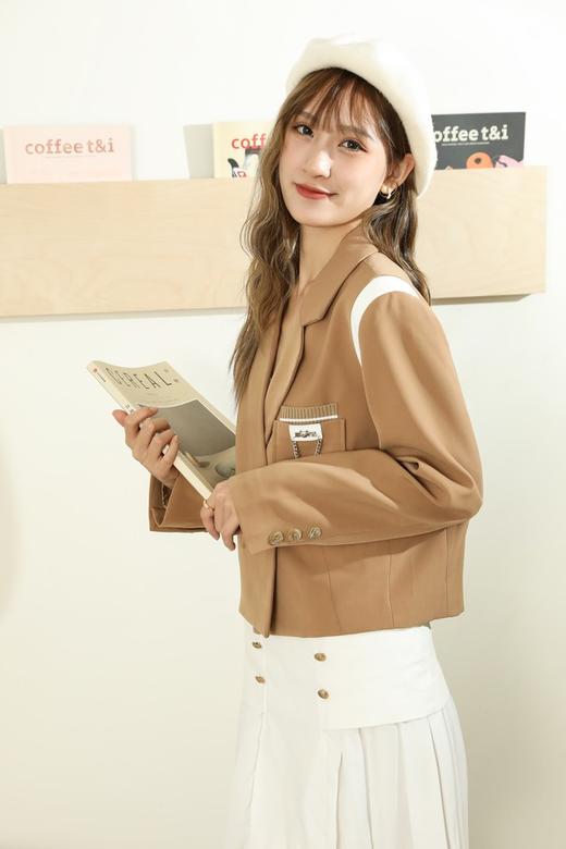 amadella 学院风拼色短款西装外套 13474 商品图4