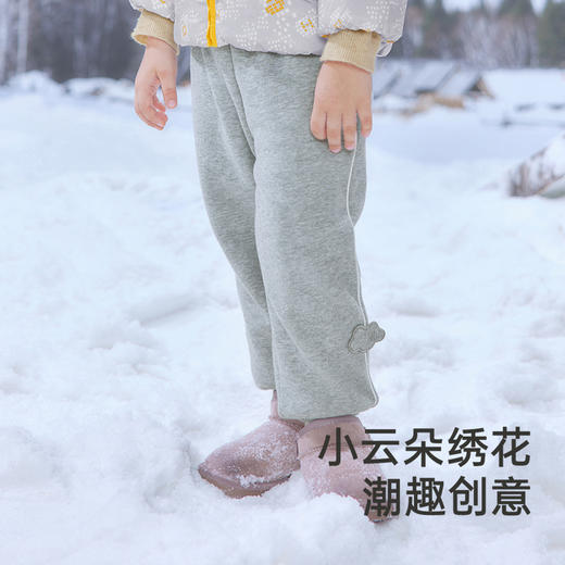 【商场同款】英氏儿童裤子冬季夹棉防寒束脚裤女童休闲裤新款 商品图2