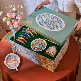 JOYYE威廉·莫里斯-欧式精致高端餐具碗盘家用套装轻奢高级感碗碟套装乔迁送礼