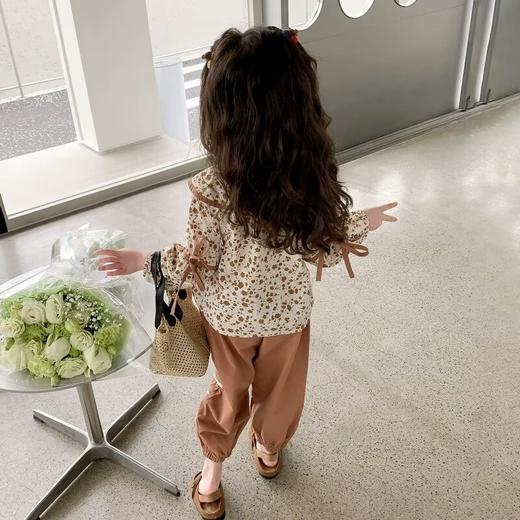 【儿童碎花蝴蝶结两件套】女童套装春秋季2023新款洋气时髦女宝宝春款 商品图2