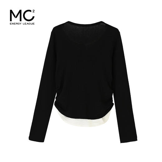 韩版拼接抽绳打底衫M4232605 商品图4