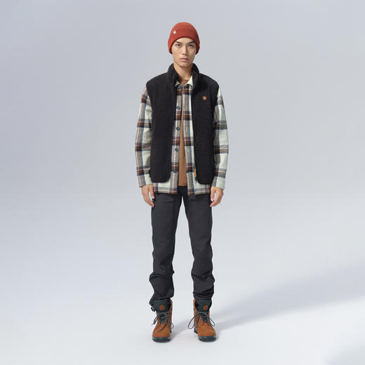 北极狐 男士抓绒马甲 2024秋冬新款 立领保暖羊羔绒外套07242159 商品图3