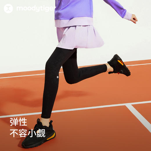 【24年秋新】【网球系列】moodytiger女童假两件裙裤24秋新款弹力运动裤43213501 商品图3