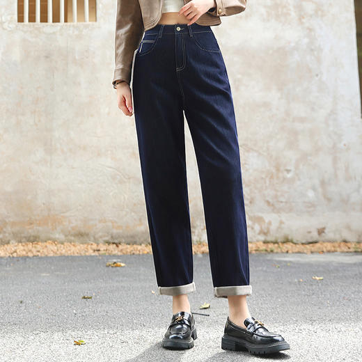 【内购不退换】【S1】臣禾 金葱牛仔老爹裤【梨形身材救星】JZ243060258 商品图0