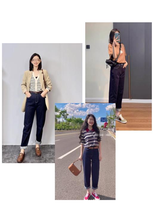 【内购不退换】【S1】臣禾 金葱牛仔老爹裤【梨形身材救星】JZ243060258 商品图5