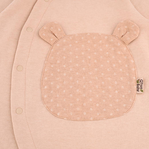 棉果果秋季新品春秋季男童女童彩棉爬服小熊偏襟连体衣M301720199407 商品图2