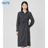 NUTS秋季新款时尚气质通勤风设计感收腰显瘦长袖连衣裙231103200 商品缩略图0
