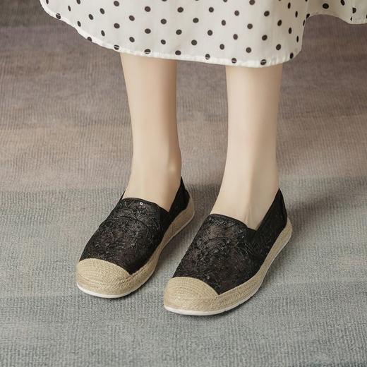 ZHR网纱透气新中式渔夫鞋2024新款一脚蹬单鞋时尚百搭小香风女鞋 商品图9