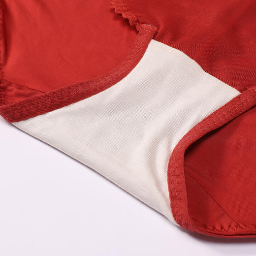 都市丽人内裤薄透丝滑三角裤蕾丝+泳布女士内裤YPT5D3 商品图9