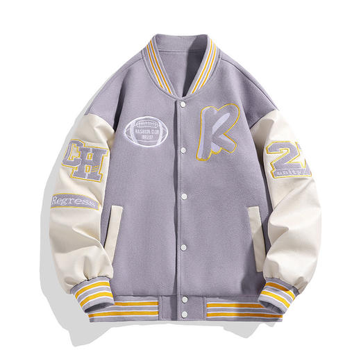 雀说爆款情侣款棒球服夹克外套男刺绣棒球服AL6618 商品图0