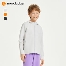 【24年秋新】moodytiger24秋新男童连帽外套百搭透气排汗户外运动衣43110402