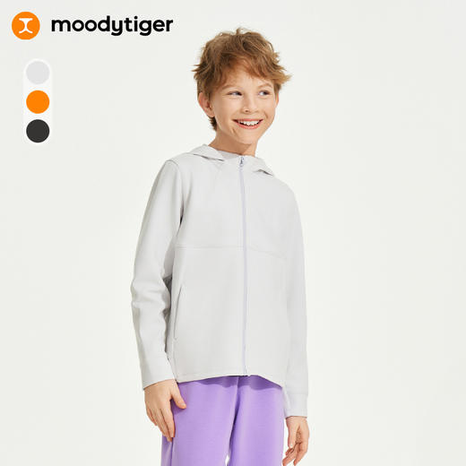 【24年秋新】moodytiger24秋新男童连帽外套百搭透气排汗户外运动衣43110402 商品图0