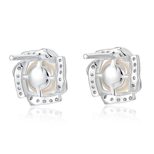 卡蒂罗KADER 幸运四叶草耳钉 森系四叶草造型设计 优雅气质吸睛幸运闪耀 S925银 耳饰 女款 银白色 送礼 礼盒款 商品图2