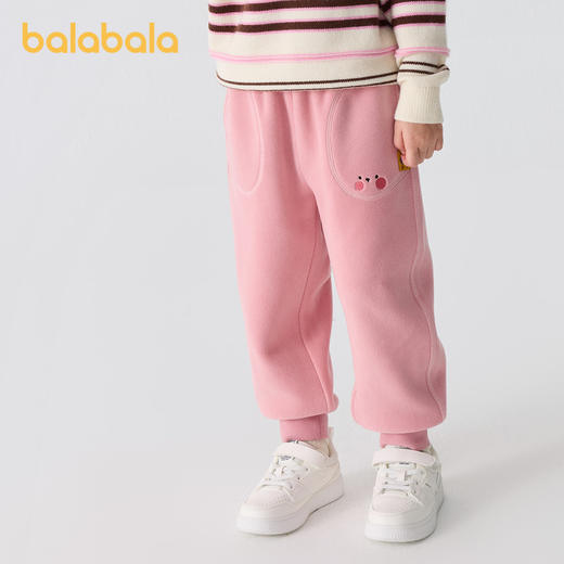 巴拉巴拉童装儿童长裤男童女童摇粒绒裤子冬装新款束脚休闲裤★ 商品图2