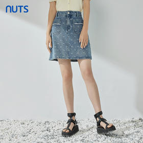 NUTS夏季时尚气质高腰牛仔半裙429062326