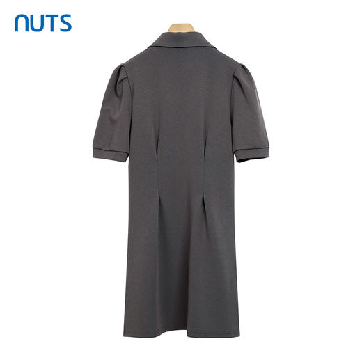 NUTS夏季时尚休闲翻领拉链短袖纯色连衣裙428103488 商品图1