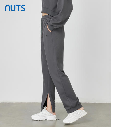 NUTS秋季新款纯色高腰宽松阔腿松紧腰显瘦休闲长裤女231073182B 商品图1