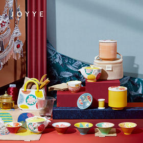 JOYYE布衣情-釉下手绘功夫茶具套装精致高档中式茶具配件六君子陶瓷送礼