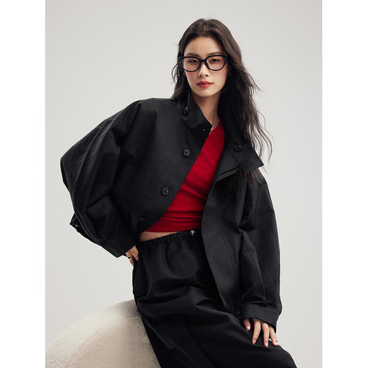 棉仓356607012-立领夹克开衫 商品图1