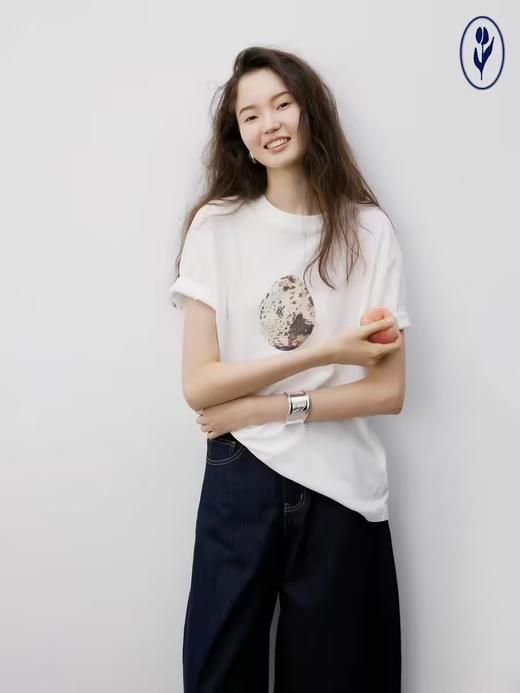 shyshystill/shy202404026/“鹌鹑蛋蛋”螺纹棉质短袖t恤 商品图3