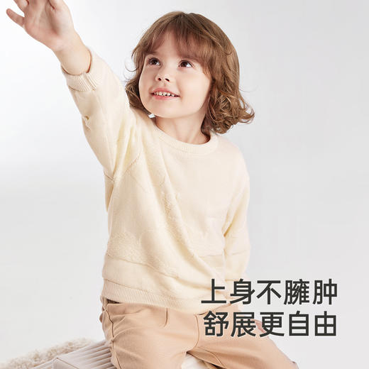【商场同款】英氏羊毛衫长袖男童百搭上衣秋冬女童针织衫新款 商品图1