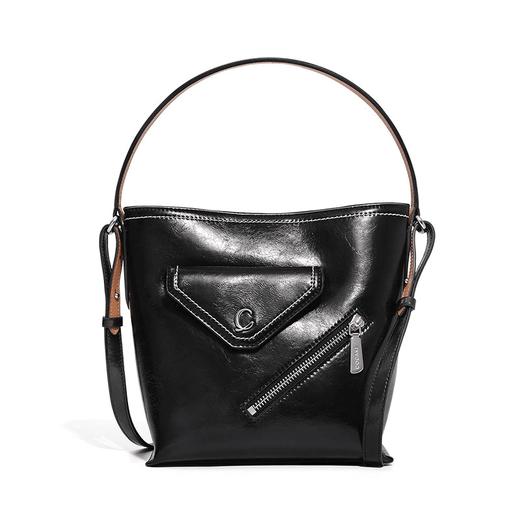 Cowec Ycaki 【赠渔夫帽】包包时尚百搭通勤手提斜跨水桶包 商品图5