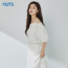 NUTS一字肩上衣女夏季小众泡泡袖小个子短款娃娃衫429011363 商品缩略图1