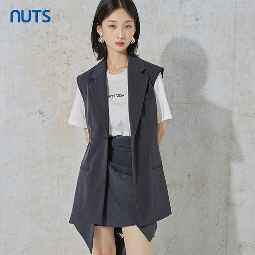 NUTS秋季新款气质通勤风时尚百搭外穿修身显瘦马夹女231032048B 商品图1