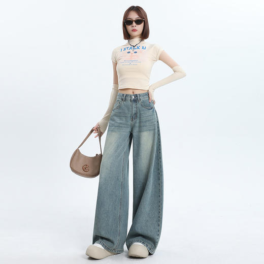 【HEY+JEANS】 宽松阔腿 牛仔裤 9893 商品图0