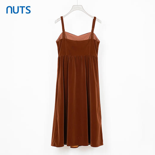 NUTS秋季新款法式复古气质高腰宽松吊带中长款连衣裙女333102270 商品图1