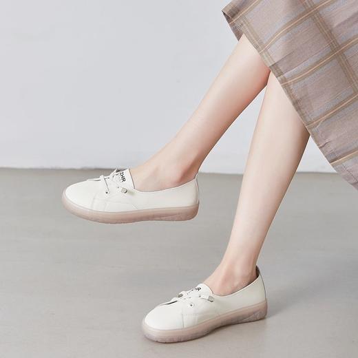 ZHR则则小白鞋果冻底厚底女鞋软底不累脚轻便单鞋一脚蹬懒人鞋女 商品图4