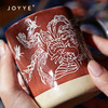 JOYYE一路生花-釉下彩杯子女刺绣图案手工手绘陶瓷杯创意马克杯带勺送礼盒 商品缩略图6