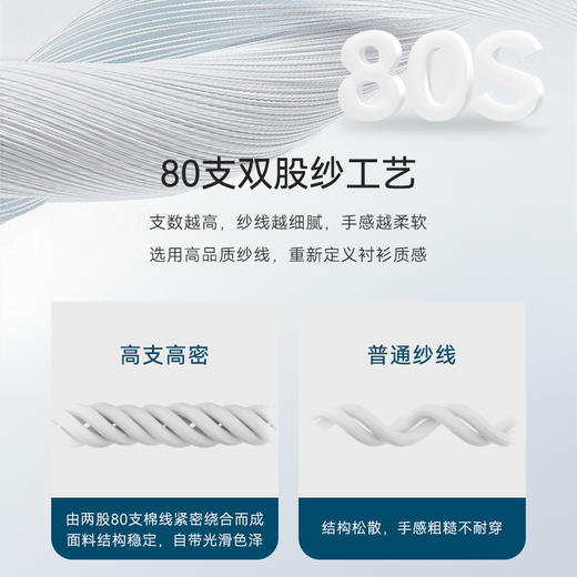 十如仕领嘴钮领提花环保无水染色长袖衬衫-SS05-01 商品图6