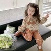 【儿童碎花蝴蝶结两件套】女童套装春秋季2023新款洋气时髦女宝宝春款 商品缩略图1
