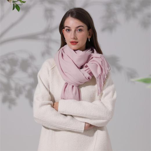 YANECINE羊绒围巾 | 软糯舒适 抗寒保暖 经典百搭 纯色系列 多种颜色可选 商品图3