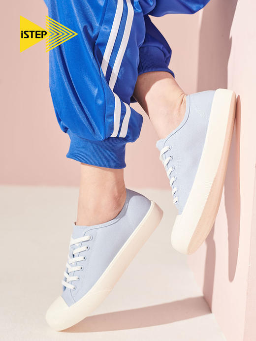 【2026新春专享】iSTEP高帮帆布鞋爆款百搭情侣鞋小白鞋（瑕疵品不退不换） 商品图1