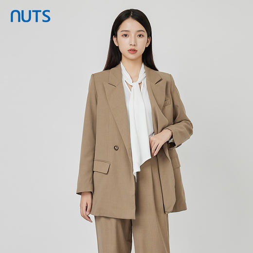 NUTS秋季新款气质休闲通勤风宽松显瘦西装外套女231048120B 商品图3