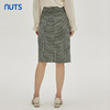 NUTS春秋季新款时尚气质设计感色织千鸟格高腰显瘦半身裙333061162 商品缩略图3