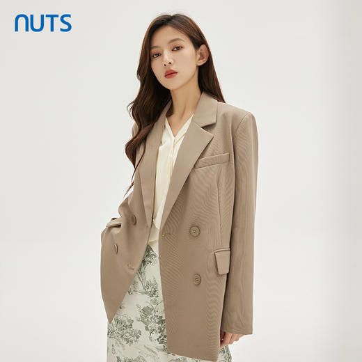 NUTS秋季新款时尚气质宽松显瘦通勤风百搭西装外套女333043172 商品图4