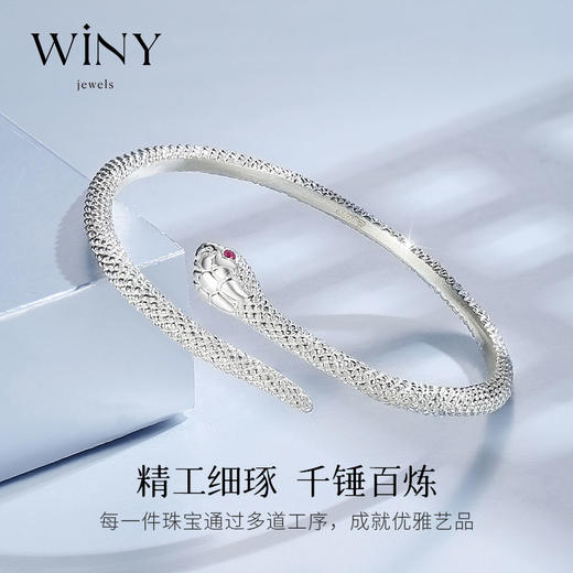 Winy2024新品小灵蛇手镯配证书送女友闺蜜老婆爱人节日生日礼物 商品图1