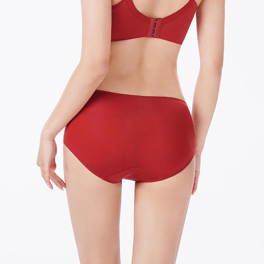 都市丽人内裤薄透丝滑三角裤蕾丝+泳布女士内裤YPT5D3 商品图3