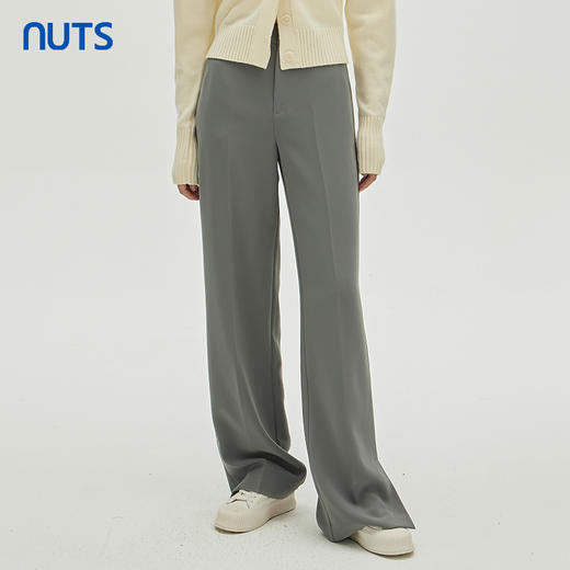 NUTS秋季新款宽松直筒显瘦阔腿拖地休闲长裤女333072221 商品图1
