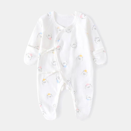 【包手包脚防抓蝴蝶衣】新生婴幼儿棉连体衣初生衣服春秋年服绑带哈衣 商品图1