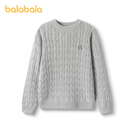 巴拉巴拉童装儿童套头毛衣打底针织衫新款秋冬季圆领时尚百搭 商品图4