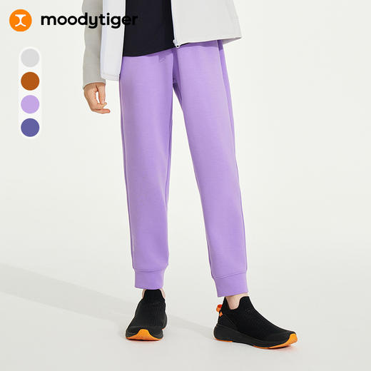 【24年秋新】moodytiger24秋新男女童针织长裤高弹百搭透气户外运动裤柔顺43511301 商品图0