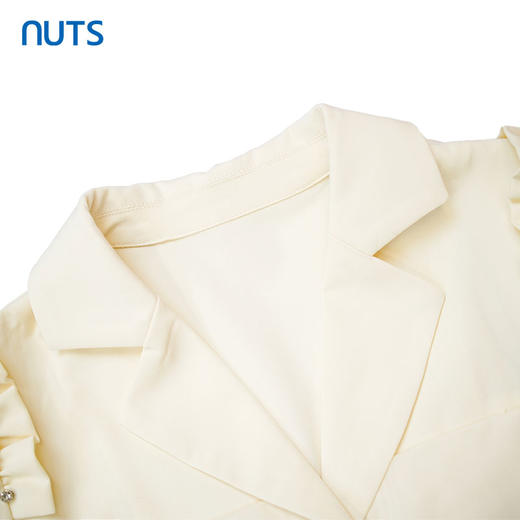 NUTS夏季新款小飞袖轻熟法式奶系温柔连衣裙女324101301 商品图2