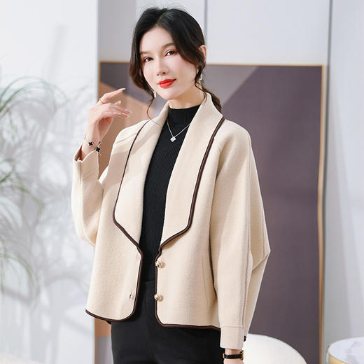 雀说新款外套时尚气质针织开衫中年秋冬上衣服女外穿AL3178 商品图0